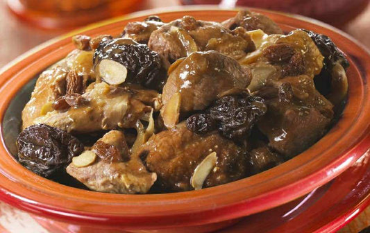 Tajine d'agneau pruneaux et abricots secs