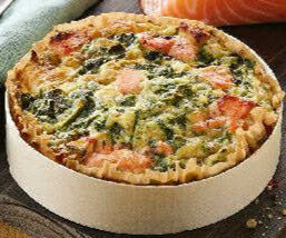 Quiche sans pâte saumon& épinards